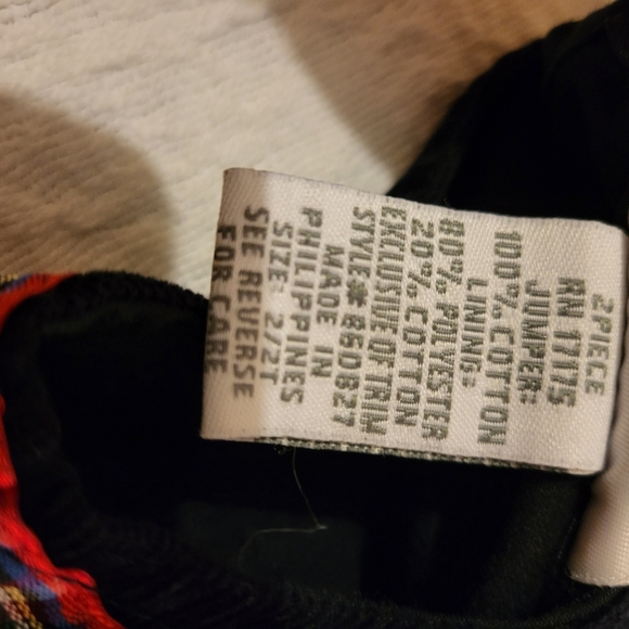 Bonnie Baby Black Corduroy Dress Jumper Ladybug - Picture 6 of 12